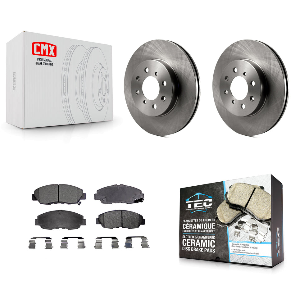 Front Disc Brake Rotors And Ceramic Pads Kit For Honda Civic Insight Acura EL K8T-100261