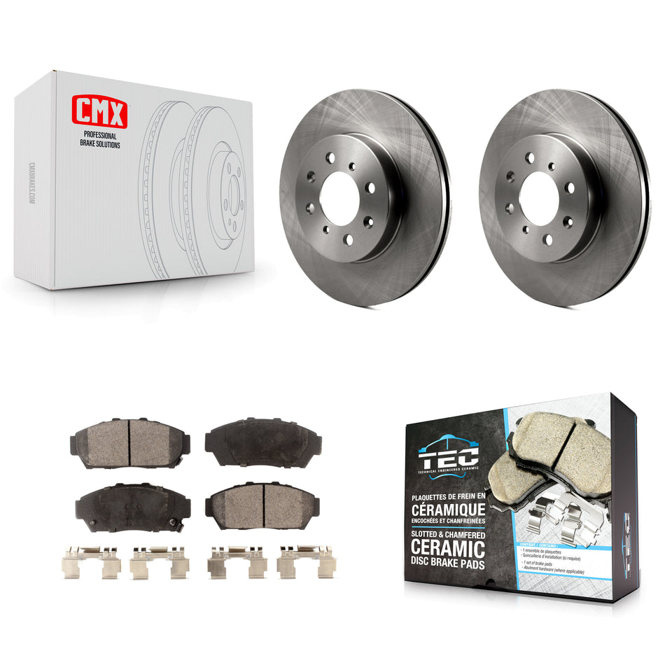 Front Disc Brake Rotors And Ceramic Pads Kit For Acura Integra Honda Civic K8T-100262