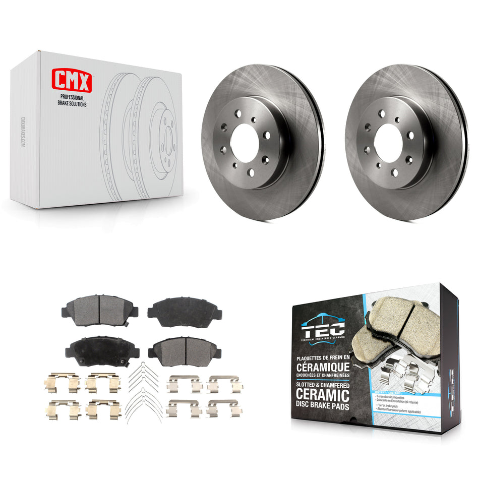 Front Disc Brake Rotors And Ceramic Pads Kit For Honda Civic Fit del Sol K8T-100263