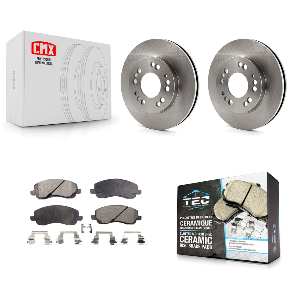 Front Disc Brake Rotors And Ceramic Pads Kit For 2001-2001 Mitsubishi Eclipse Galant From 06/01 2.4L K8T-100274