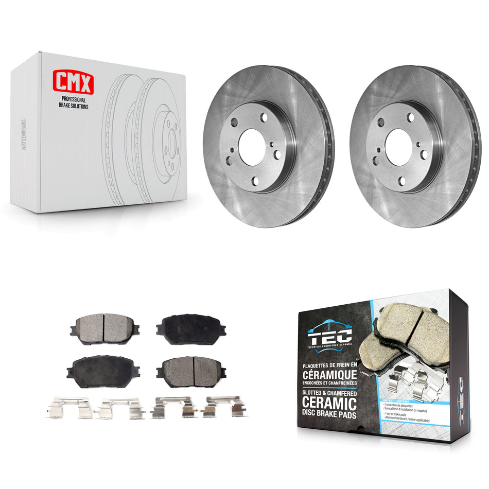 Front Disc Brake Rotors And Ceramic Pads Kit For Toyota Camry K8T-100278