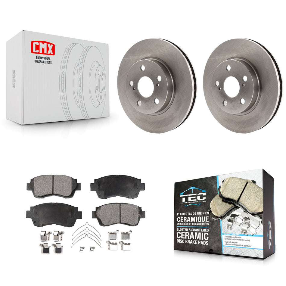 Front Disc Brake Rotors And Ceramic Pads Kit For 1998 Toyota Celica K8T-100293