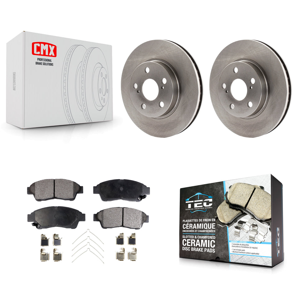 Front Disc Brake Rotors And Ceramic Pads Kit For 1994-1997 Toyota Celica ST K8T-100294