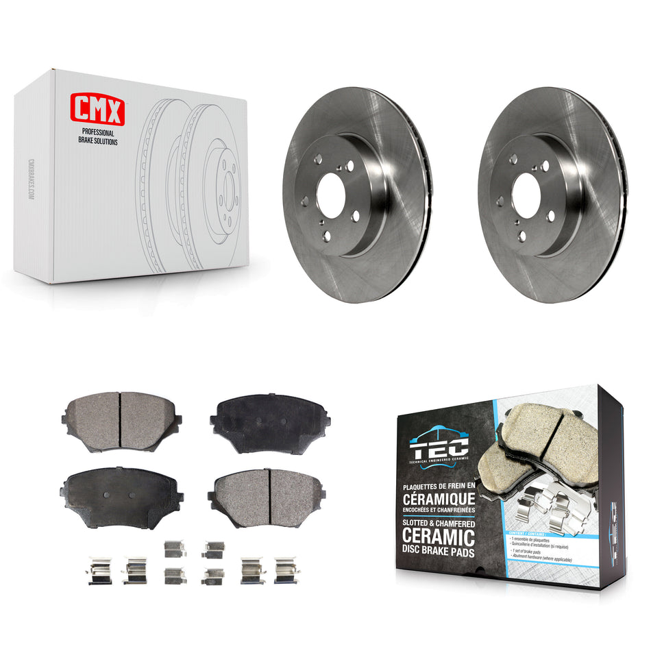 Front Disc Brake Rotors And Ceramic Pads Kit For 2001-2003 Toyota RAV4 BATTERY EV (EV BEV) engine K8T-100301