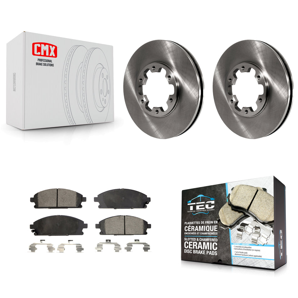 Front Disc Brake Rotors And Ceramic Pads Kit For Nissan Pathfinder INFINITI QX4 K8T-100302