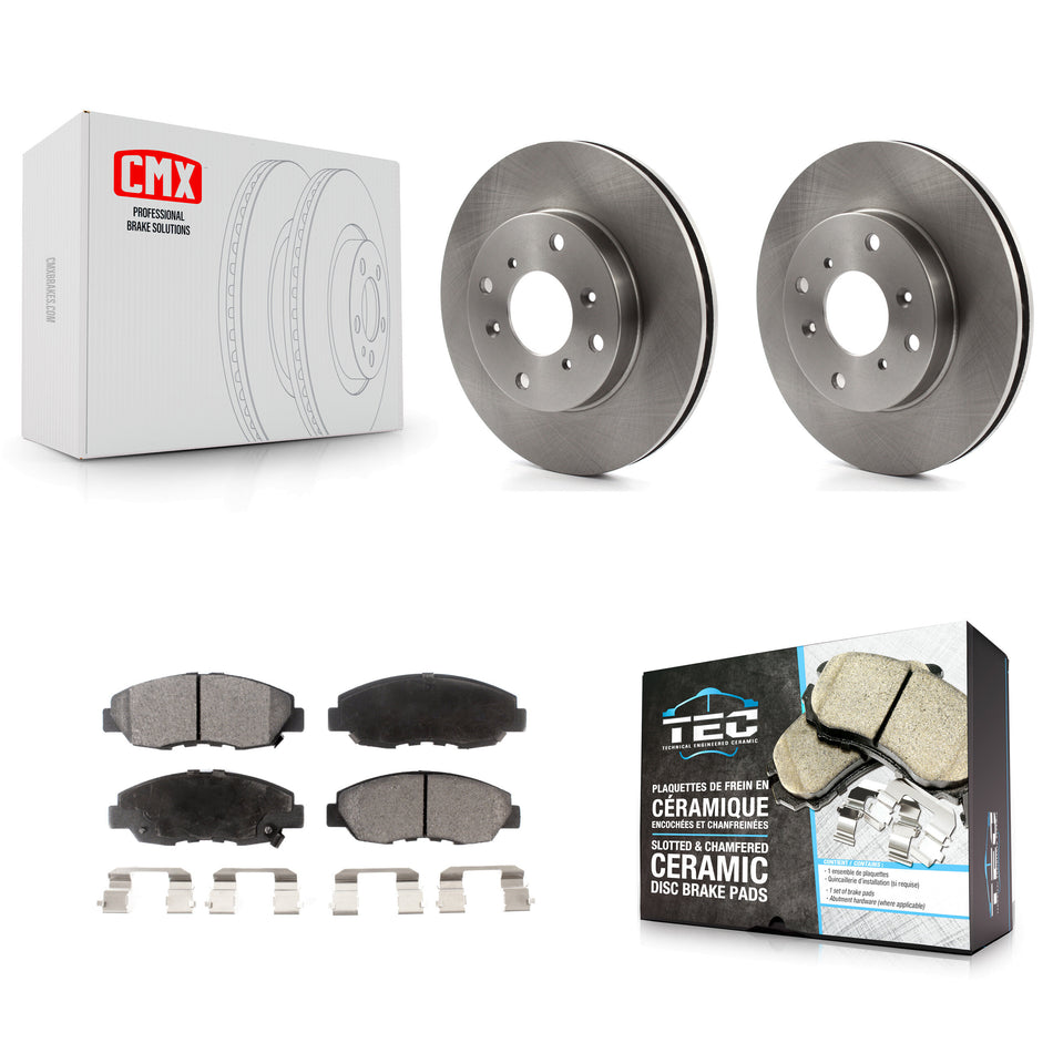 Front Disc Brake Rotors And Ceramic Pads Kit For Honda Accord Acura CL K8T-100308