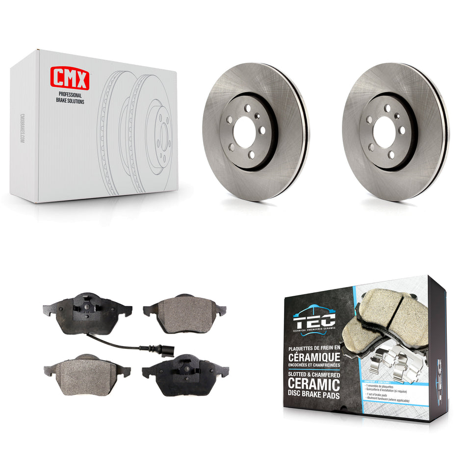 Front Disc Brake Rotors And Ceramic Pads Kit For Volkswagen Jetta Beetle Golf K8T-100330