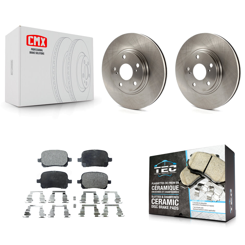 Front Disc Brake Rotors And Ceramic Pads Kit For 1999-2001 Lexus RX300 K8T-100336