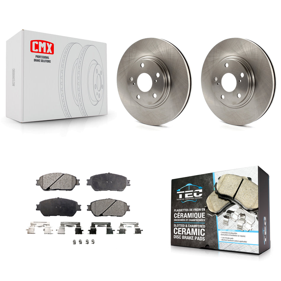 Front Disc Brake Rotors And Ceramic Pads Kit For 2004-2006 Lexus ES330 K8T-100337