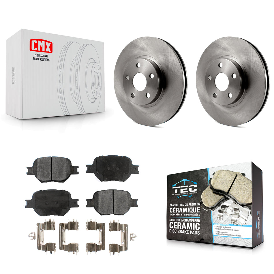 Front Disc Brake Rotors And Ceramic Pads Kit For Scion tC Toyota Celica K8T-100343