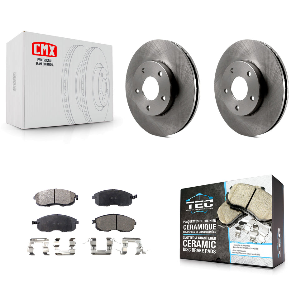 Front Disc Brake Rotors And Ceramic Pads Kit For 2000-2001 Nissan Maxima Infiniti I30 INFINITI K8T-100347