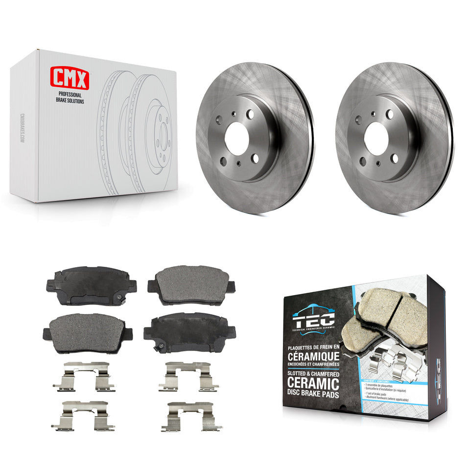 Front Disc Brake Rotors And Ceramic Pads Kit For Toyota Echo MR2 Spyder K8T-100348