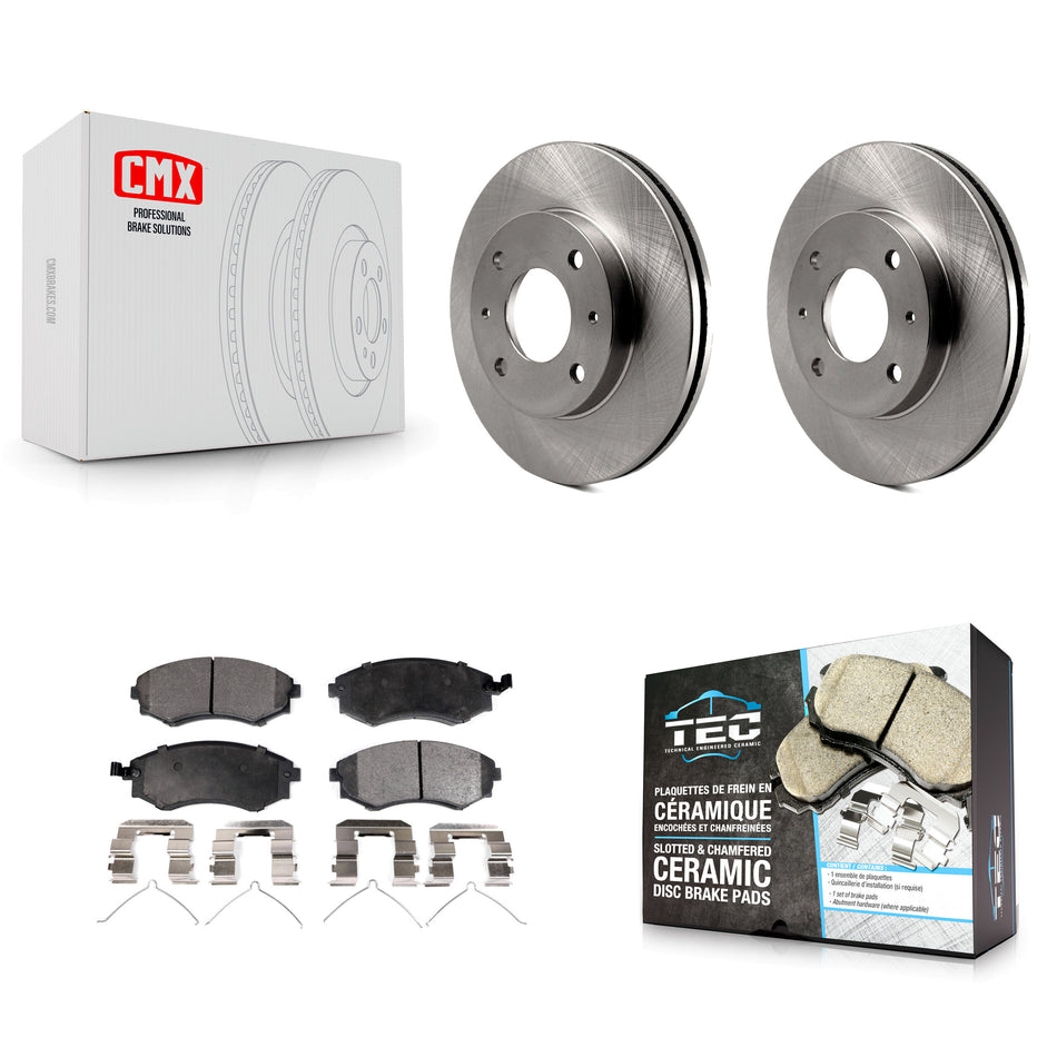 Front Disc Brake Rotors And Ceramic Pads Kit For Hyundai Elantra Tiburon Sonata K8T-100355