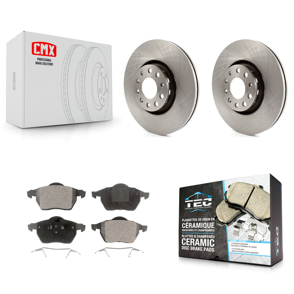 Front Disc Brake Rotors And Ceramic Pads Kit For Audi A4 Quattro A6 S4 S6 K8T-100357