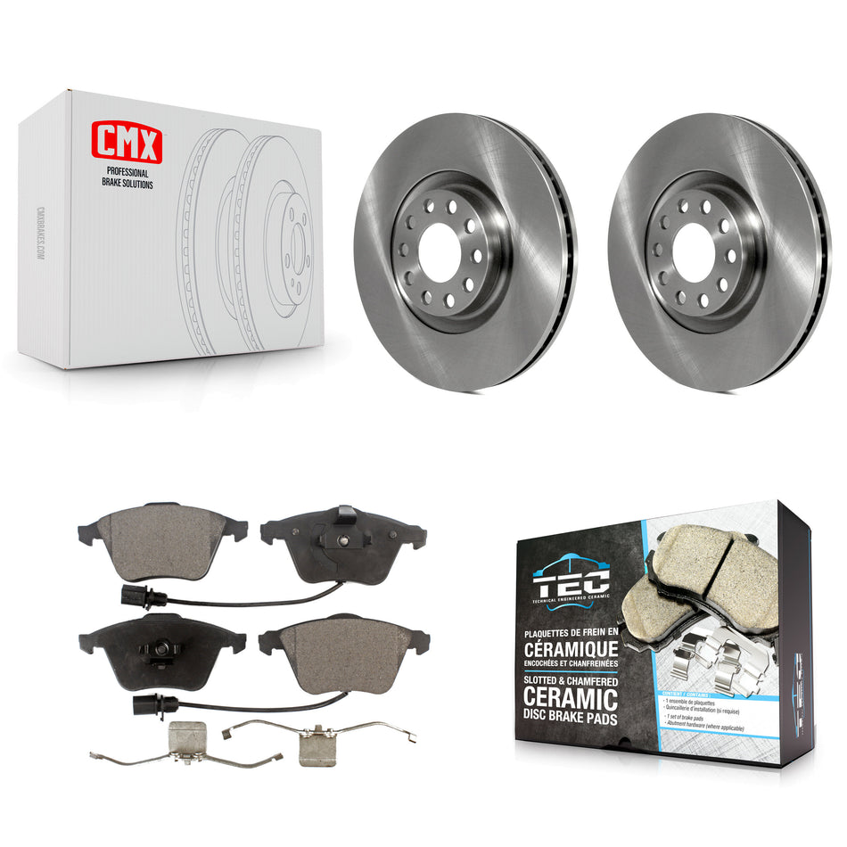 Front Disc Brake Rotors And Ceramic Pads Kit For Audi A4 Quattro K8T-100364