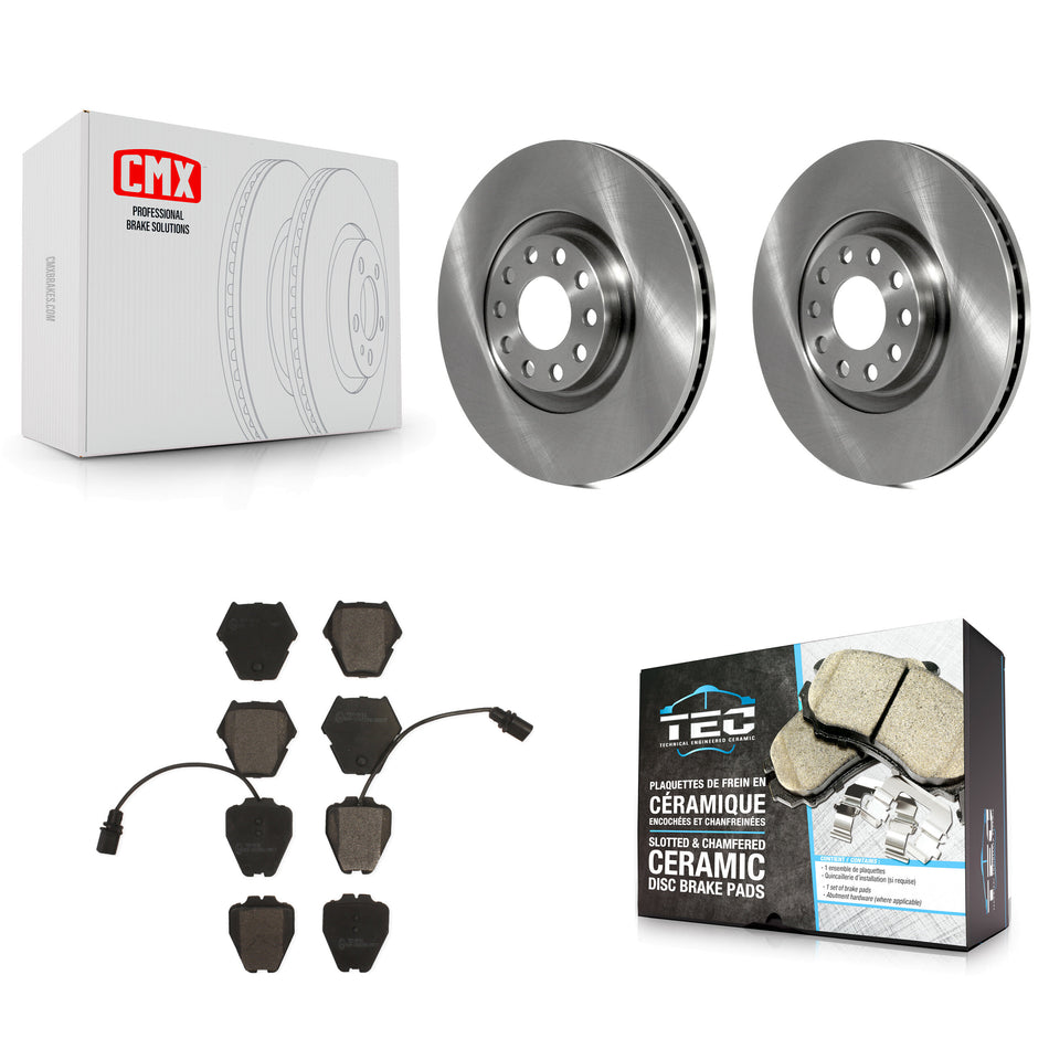 Front Disc Brake Rotors And Ceramic Pads Kit For Audi A4 Quattro S4 A6 S6 K8T-100367