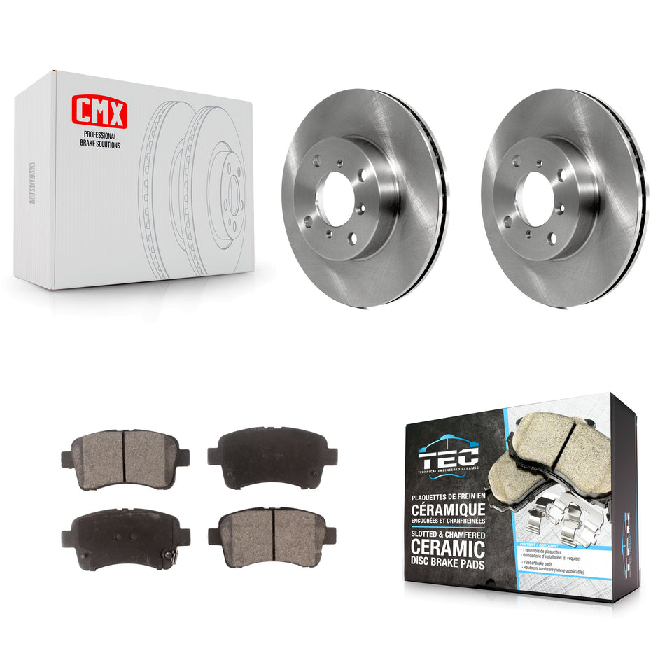 Front Disc Brake Rotors And Ceramic Pads Kit For 2002-2005 Suzuki Aerio K8T-100370