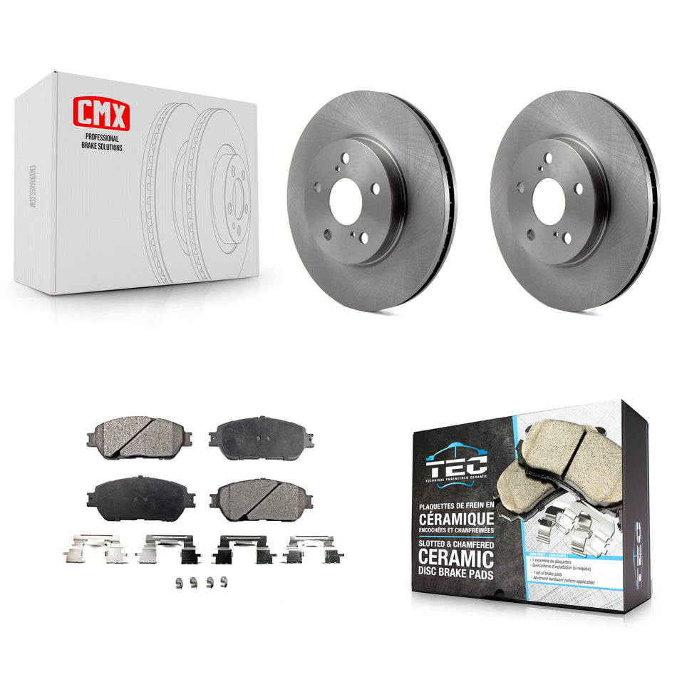 Front Disc Brake Rotors And Ceramic Pads Kit For Toyota Sienna Camry Avalon Solara Lexus ES300 K8T-100383