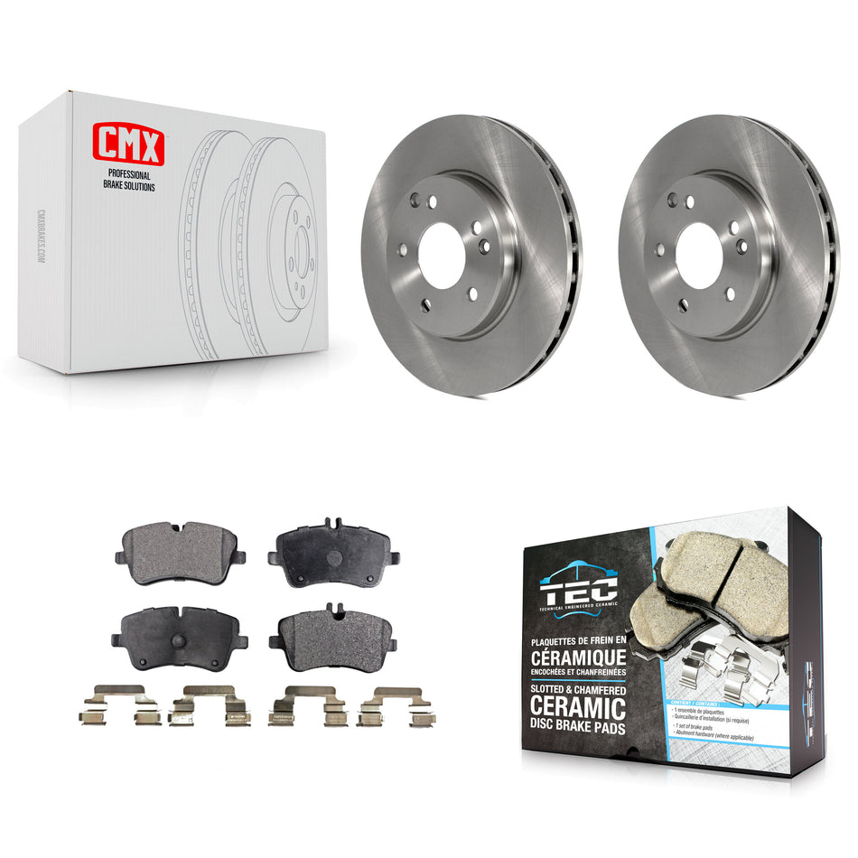 Front Disc Brake Rotors And Ceramic Pads Kit For Mercedes-Benz C230 C240 K8T-100398