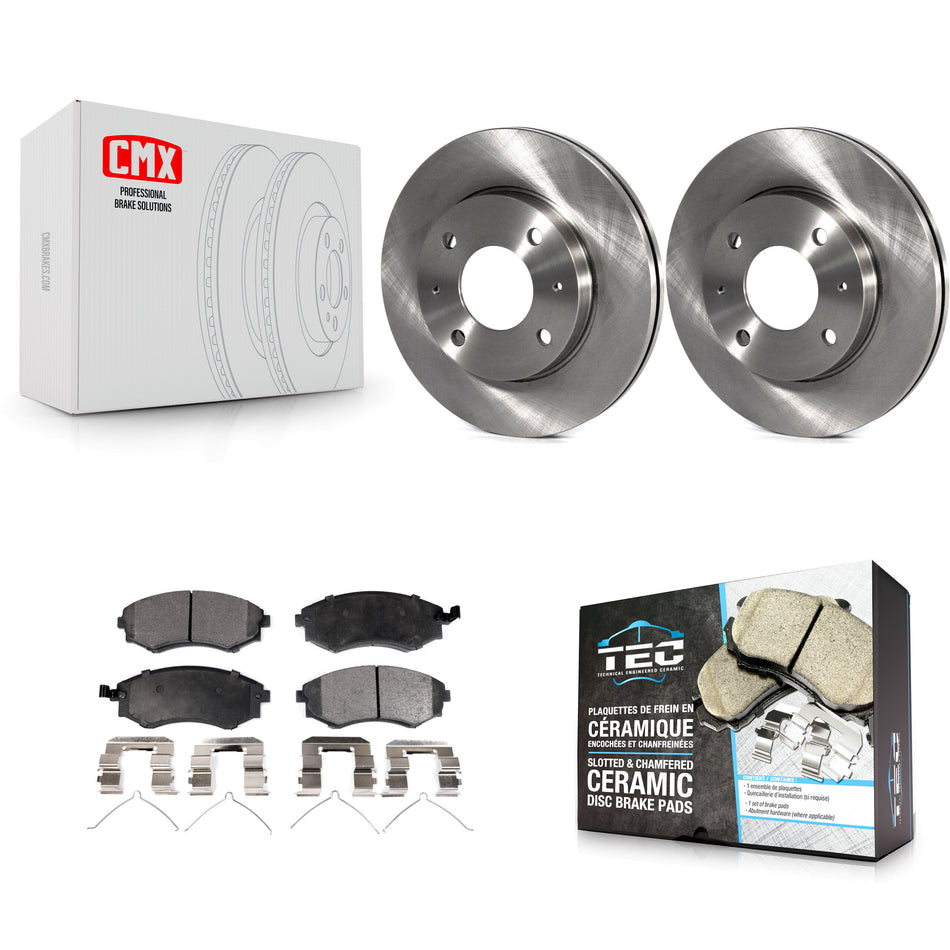 Front Disc Brake Rotors And Ceramic Pads Kit For Hyundai Elantra Sonata Kia Optima Magentis K8T-100399