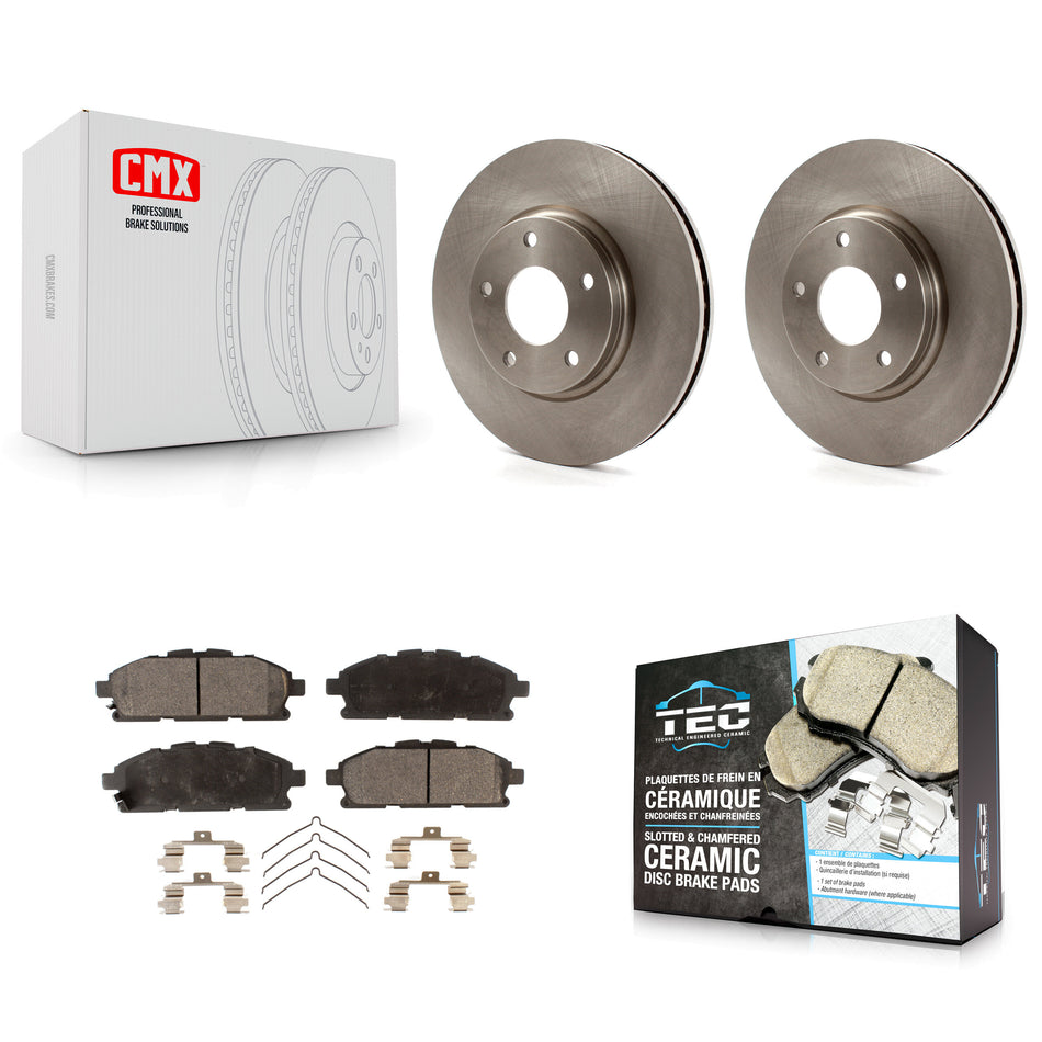 Front Disc Brake Rotors And Ceramic Pads Kit For 2011-2017 Nissan Quest K8T-100402