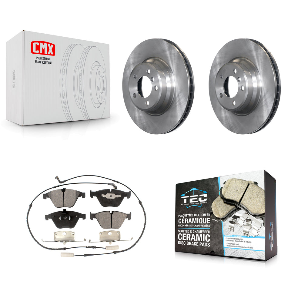 Front Disc Brake Rotors And Ceramic Pads Kit For BMW 750Li 745Li 750i 745i 760Li 760i K8T-100406