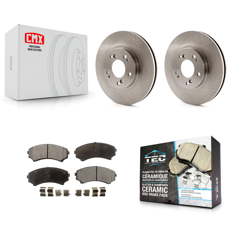 Front Disc Brake Rotors And Ceramic Pads Kit For Mitsubishi Endeavor K8T-100418