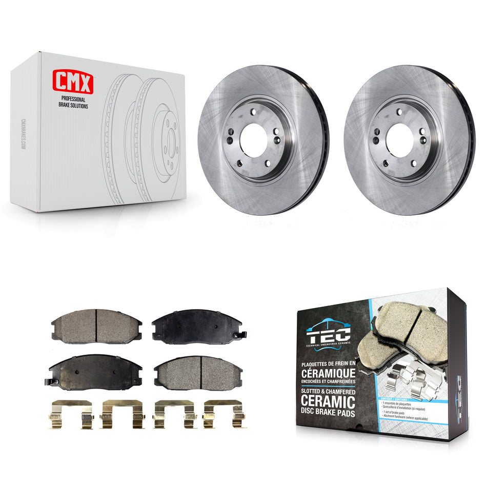 Front Disc Brake Rotors And Ceramic Pads Kit For Kia Amanti Hyundai XG350 K8T-100433