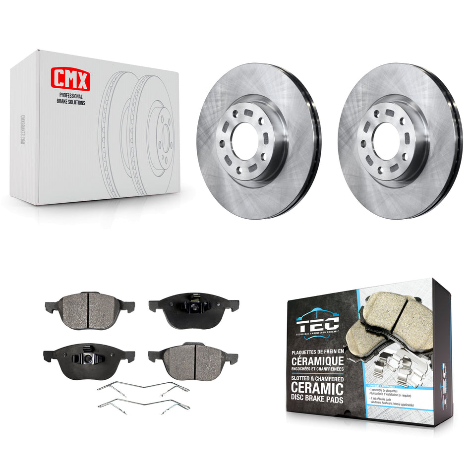 Front Disc Brake Rotors And Ceramic Pads Kit For Mazda 3 5 Sport K8T-100435