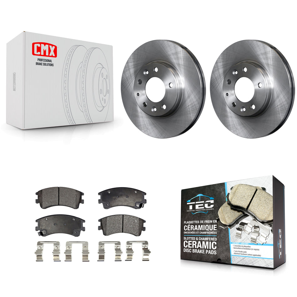 Front Disc Brake Rotors And Ceramic Pads Kit For 2003-2005 Mazda 6 K8T-100436