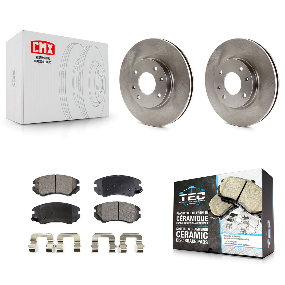 Front Disc Brake Rotors And Ceramic Pads Kit For Hyundai Sonata Kia Optima Magentis K8T-100448