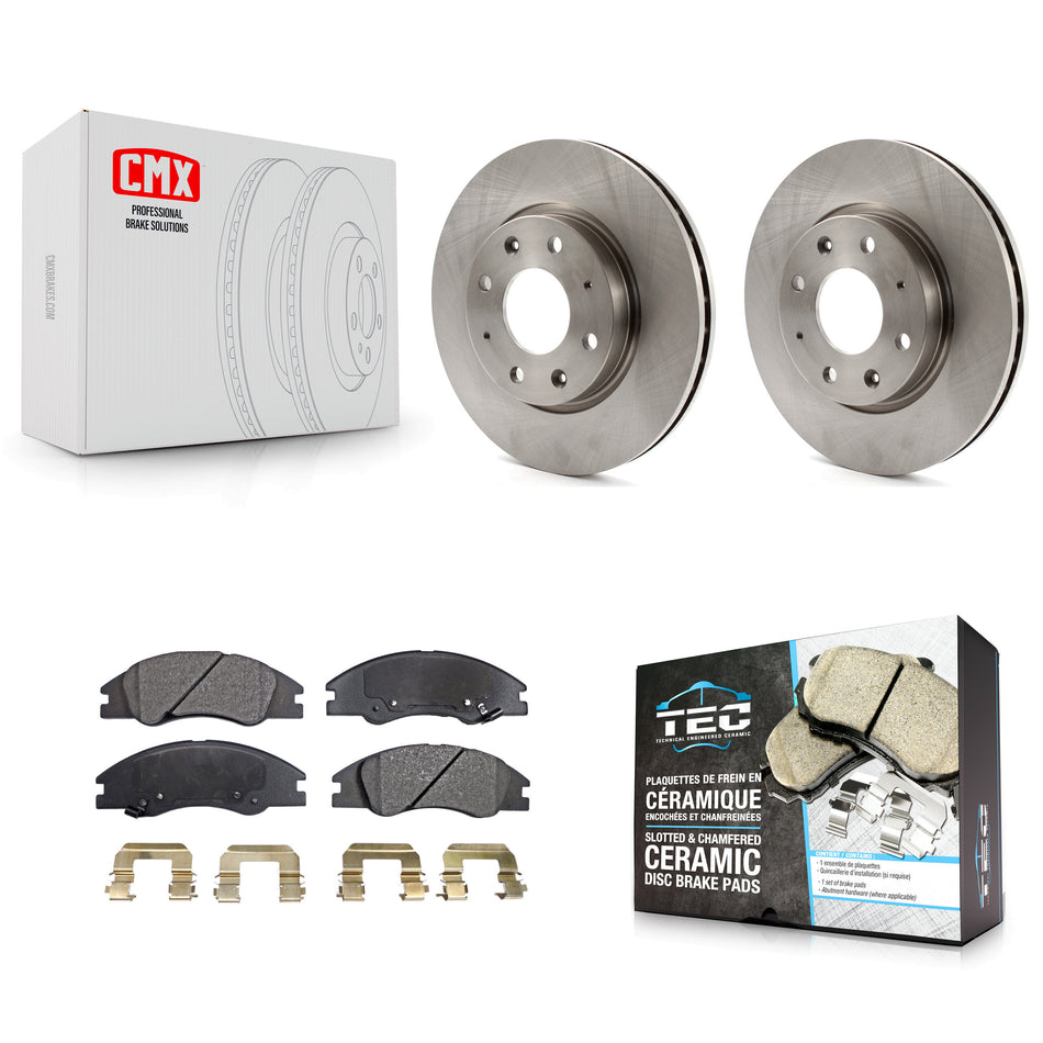 Front Disc Brake Rotors And Ceramic Pads Kit For Kia Spectra Spectra5 K8T-100471