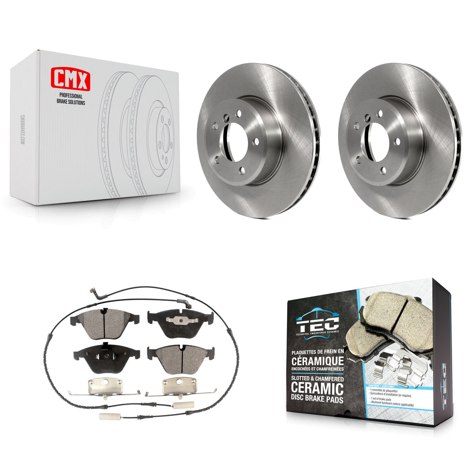Front Disc Brake Rotors And Ceramic Pads Kit For BMW 530i 528i 525i 530xi 535xi xDrive 535i 528xi 525xi K8T-100473