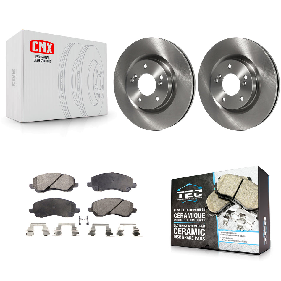 Front Disc Brake Rotors And Ceramic Pads Kit For Mitsubishi Galant Eclipse K8T-100480