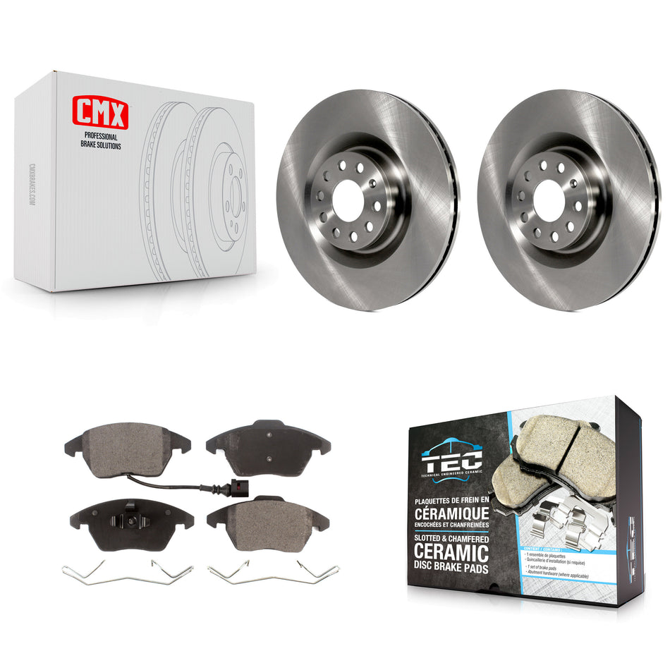 Front Disc Brake Rotors And Ceramic Pads Kit For Volkswagen CC GTI Golf Audi A3 Quattro K8T-100502