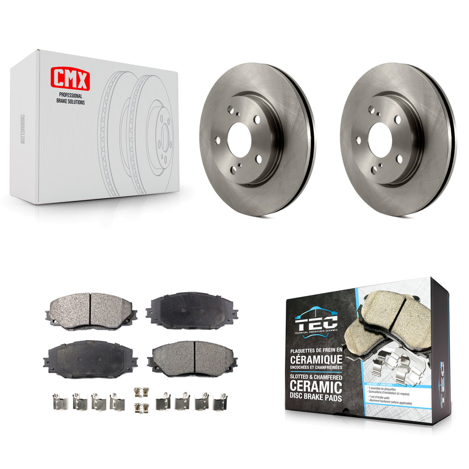 Front Disc Brake Rotors And Ceramic Pads Kit For Toyota RAV4 Scion xB Prius V Lexus HS250h K8T-100506