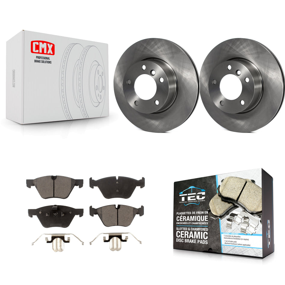 Front Disc Brake Rotors And Ceramic Pads Kit For BMW 328i 325i 128i 328xi 325xi 323i K8T-100507