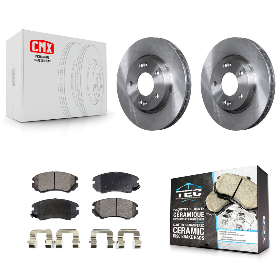 Front Disc Brake Rotors And Ceramic Pads Kit For Hyundai Elantra K8T-100514