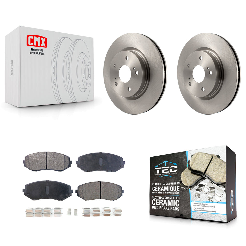 Front Disc Brake Rotors And Ceramic Pads Kit For 2006-2013 Suzuki Grand Vitara K8T-100515