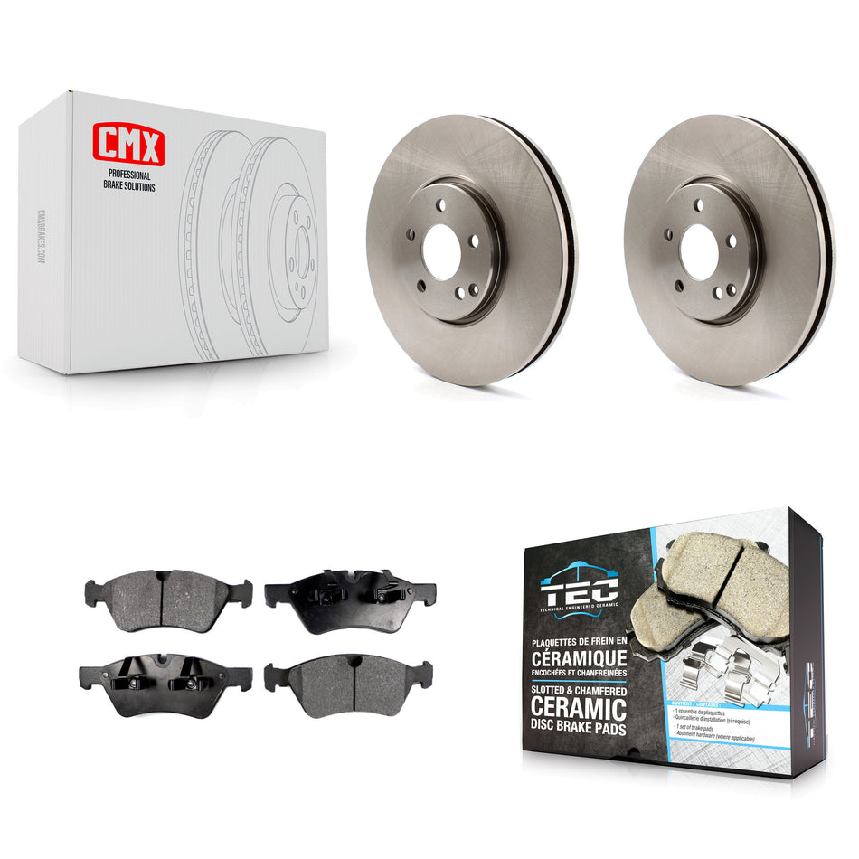 Front Disc Brake Rotors And Ceramic Pads Kit For Mercedes-Benz E550 E500 AWD K8T-100519