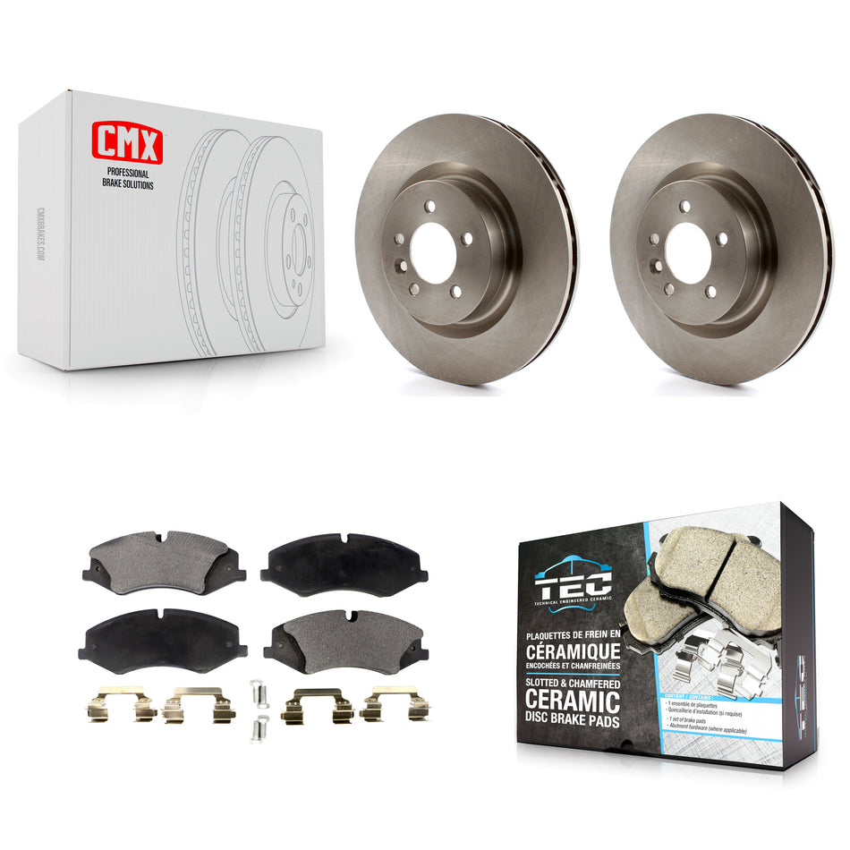 Front Disc Brake Rotors And Ceramic Pads Kit For Land Rover Range Sport LR4 Discovery K8T-100524