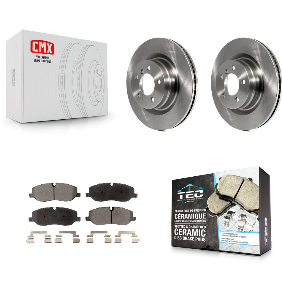 Front Disc Brake Rotors And Ceramic Pads Kit For 2006-2009 Land Rover Range Naturally Aspirated K8T-100525