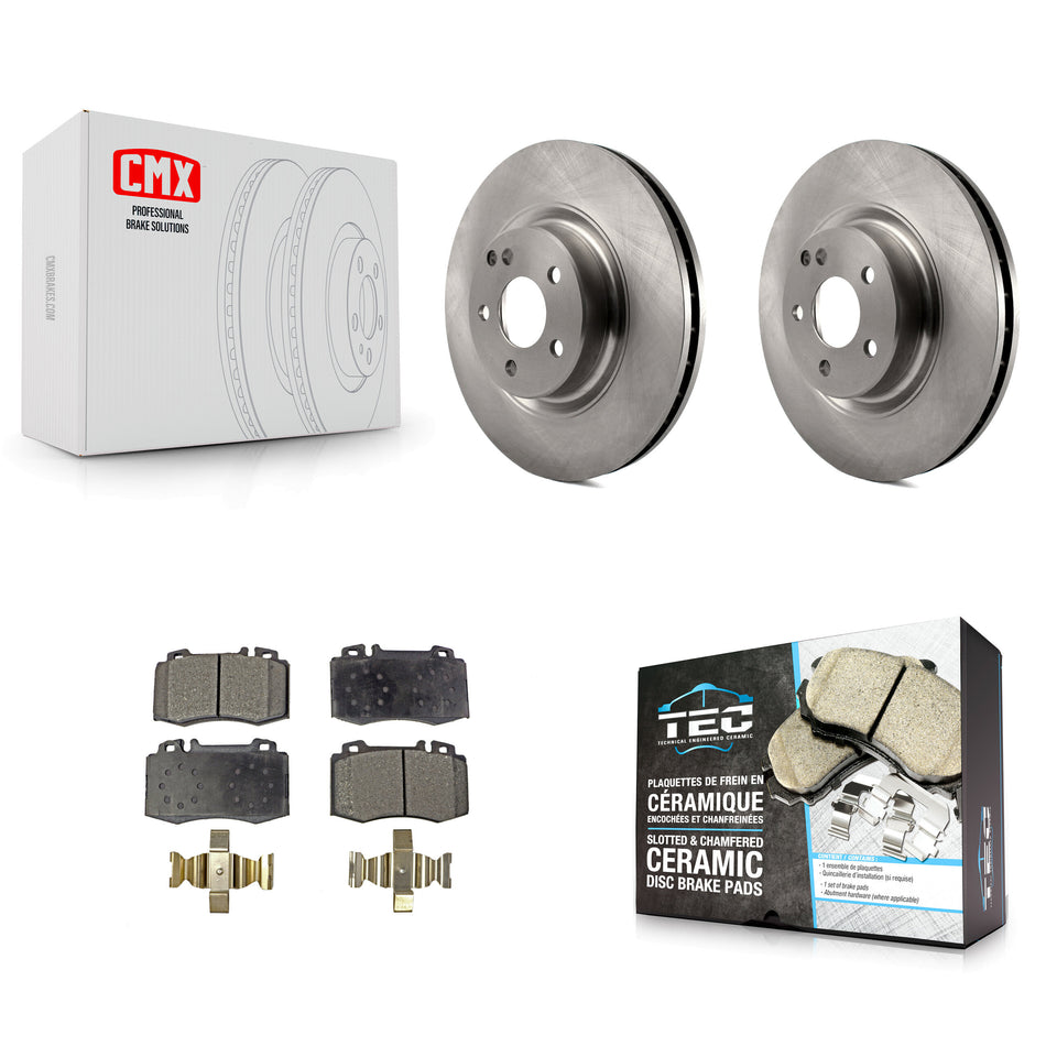 Front Disc Brake Rotors And Ceramic Pads Kit For Mercedes-Benz CLS550 CLS500 E550 K8T-100529