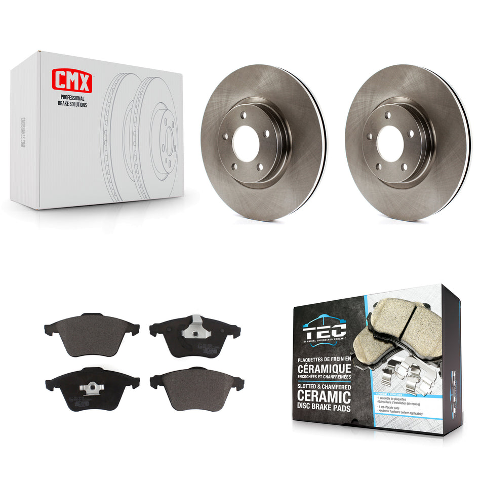 Front Disc Brake Rotors And Ceramic Pads Kit For Mazda 3 K8T-100542