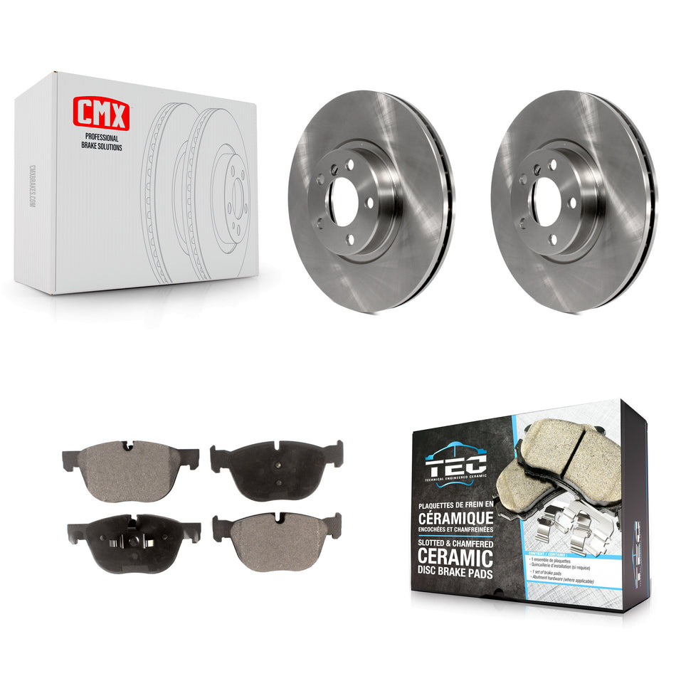 Front Disc Brake Rotors And Ceramic Pads Kit For BMW X5 X6 K8T-100548
