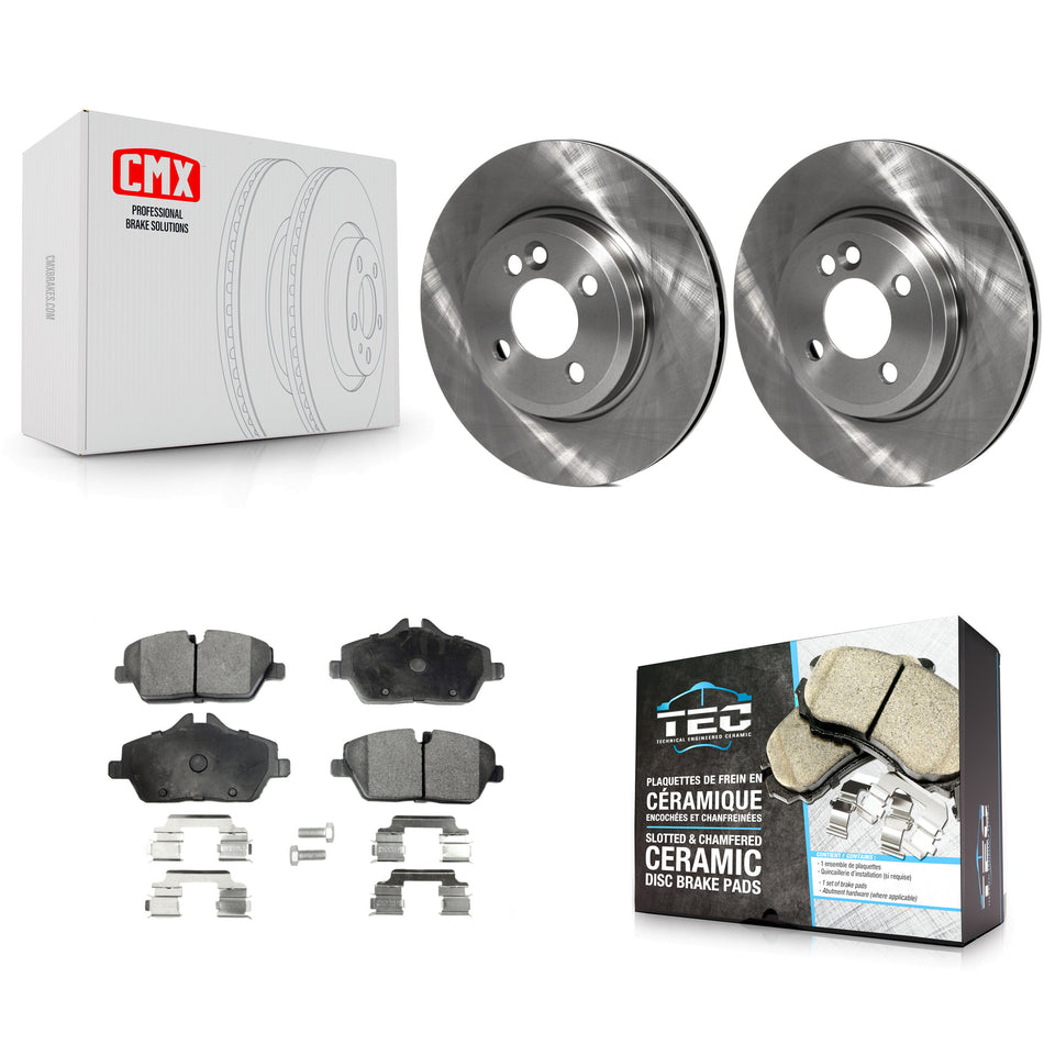 Front Disc Brake Rotors And Ceramic Pads Kit For Mini Cooper K8T-100554