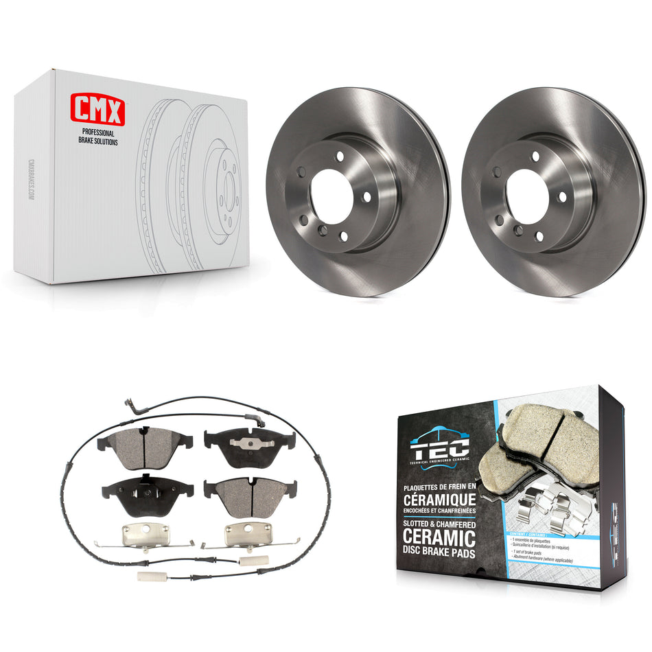 Front Disc Brake Rotors And Ceramic Pads Kit For BMW 328i xDrive X1 328xi 323i K8T-100573