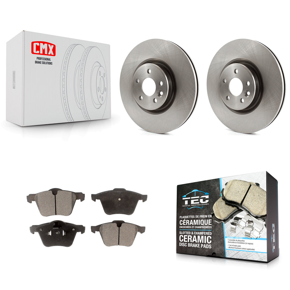 Front Disc Brake Rotors And Ceramic Pads Kit For Volvo S60 XC70 S80 V60 V70 With 336mm Diameter Rotor K8T-100574