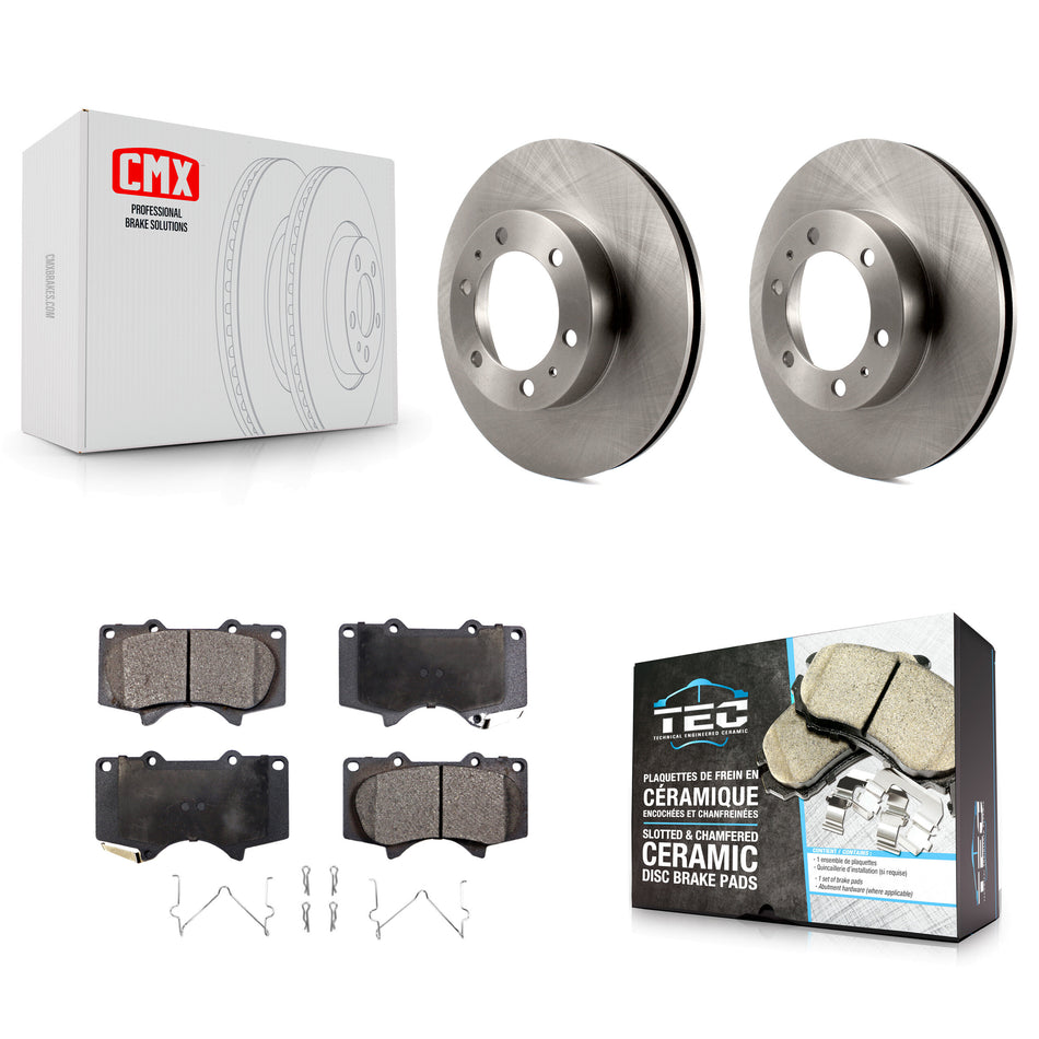 Front Disc Brake Rotors And Ceramic Pads Kit For Toyota Tacoma 4Runner FJ Cruiser K8T-100581