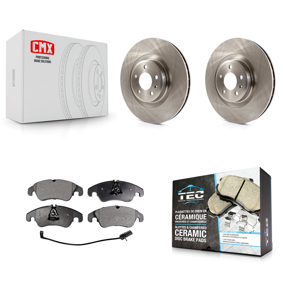 Front Disc Brake Rotors And Ceramic Pads Kit For Audi Q5 A6 Quattro S5 S4 A7 A5 A4 K8T-100583